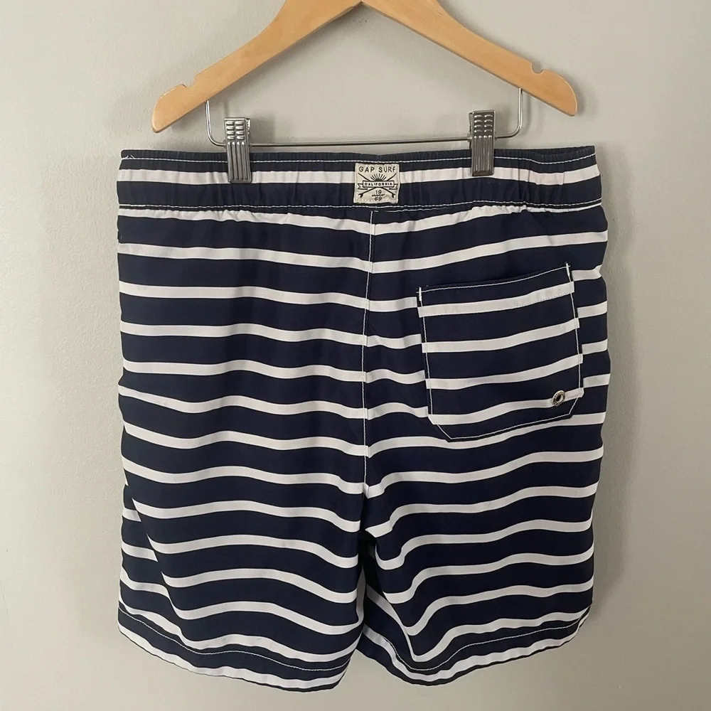 ☀️Gap Navy Striped Swim Trunks Sz XXL